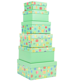 SET SCATOLE REGALO - DIMENSIONI ASSORTITE - FANTASIA MEMENTO - CONF. 6 PEZZI 100145