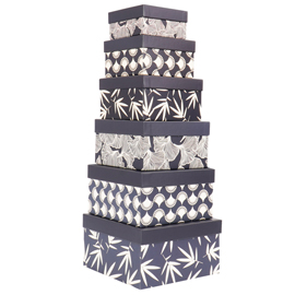 SET SCATOLE REGALO - DIMENSIONI ASSORTITE - FANTASIA FAITH - CONF. 6 PEZZI 100146