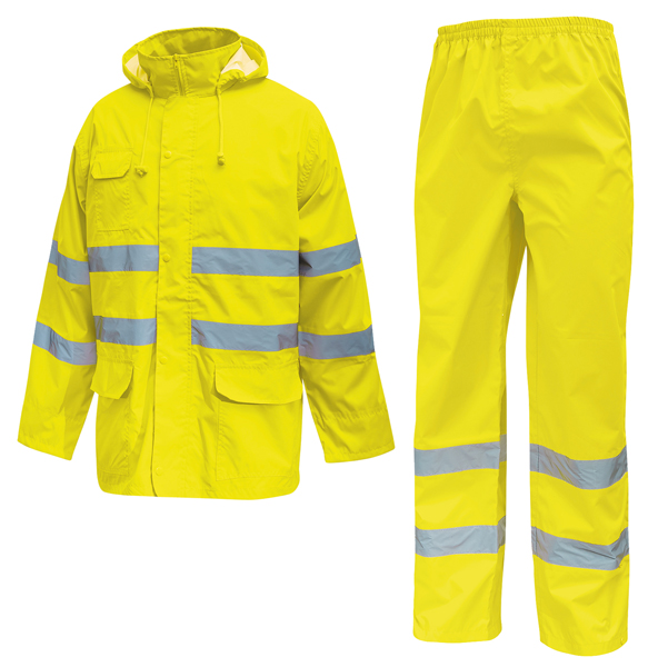 COMPLETO ANTIPIOGGIA ALTA VISIBILITÀ COVER - TAGLIA XL - GIALLO FLUO - U-POWER 89967