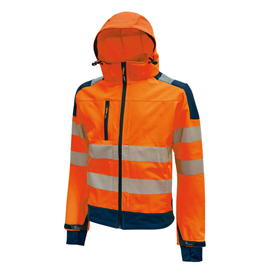 GIACCA ALTA VISIBILITA' SOFTSHELL MIKY - TAGLIA XXL - ARANCIO FLUO - U-POWER 89956