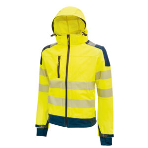 GIACCA ALTA VISIBILITA' SOFTSHELL MIKY - TAGLIA M - GIALLO FLUO - U-POWER 89949
