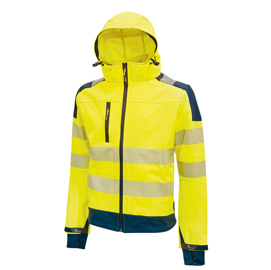 GIACCA ALTA VISIBILITA' SOFTSHELL MIKY - TAGLIA XXL - GIALLO FLUO - U-POWER 89952
