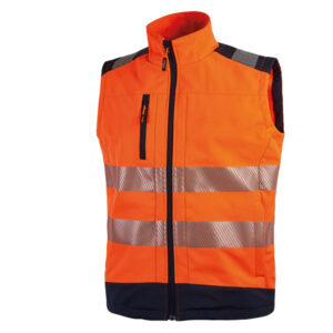 GILLETE ALTA VISIBILTA' SOFTSHELL DANY - ARANCIO FLUO - TAGLIA L - U-POWER 89973