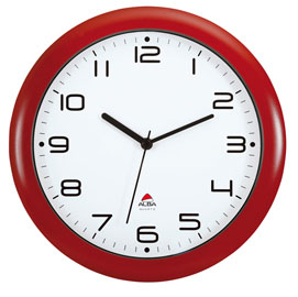 OROLOGIO DA PARETE HORNEW - DIAMETRO 30 CM - ROSSO - ALBA 74385