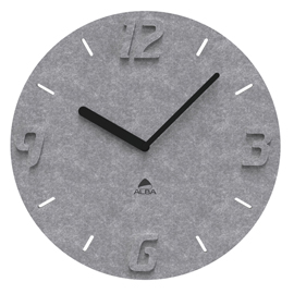 OROLOGIO DA PARETE EFFETTO 3D - RAGGIO 55 CM - PET - GRIGIO - ALBA 100605