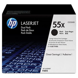 TONER NERO HP LASERJET CE255A P-3015DN 12.500PG CF. 2 PZ. HPCE255XD