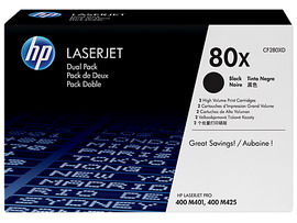 TONER HP NERO LASERJET PRO 400 M401 M425 80X CF.2 HPCF280XD
