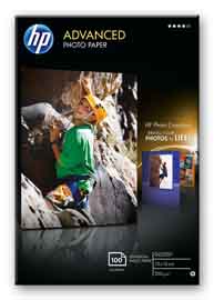 CARTA FOTOGRAFICA HP GLOSSY 10X15 100FG. 250GR. HPQ8692A