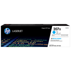 TONER HP CYANO LASERJET PRO M255 MFP M282 M283 207X ALTA CAP. 2450PG HPW2211X