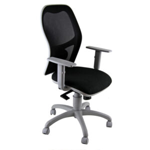 POLTRONA SEMIDIREZIONALE HUBBLE GRAFIX - CON RUOTE E  BRACCIOLI - GRIGIO-NERO - UNISIT 74208