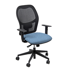 SEDUTA ERGONOMICA HUBBLE - TESSUTO POST CONSUMO - CELESTE - UNISIT 93819