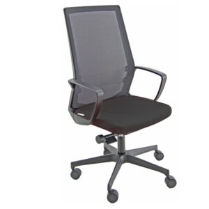 POLTRONA SEMIDIREZIONALE I70 - CON BRACCIOLI - NERO-NERO - UNISIT 89596