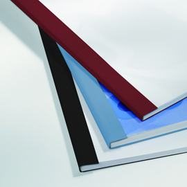 CARTELLINE TERMICHE BUSINESS LINE - 3 MM - LEATHER BIANCO - GBC - SCATOLA 100 PEZZI 40260