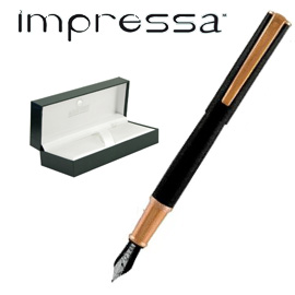 PENNA STILOGRAFICA IMPRESSA - PUNTA M - NERO/ROSEGOLD - MONTEVERDE 72937