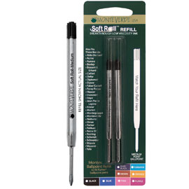 REFILL PER SFERA PARKER - PUNTA LARGE - NERO  - MONTEVERDE - CONF. 2 PEZZI 64767