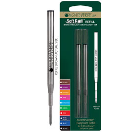 REFILL PER SFERA MONTBLANC - PUNTA LARGE - NERO  - MONTEVERDE - CONF. 2 PEZZI 64763