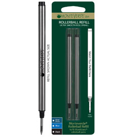 REFILL IN METALLO PER ROLLER MONTBLANC - PUNTA FINE - BLU  - MONTEVERDE - CONF. 2 PZ 64799