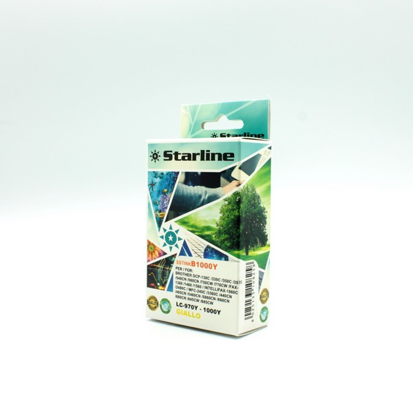 STARLINE - CARTUCCIA INK - PER BROTHER - GIALLO - LC1000Y - 20ML SSTINKB1000Y