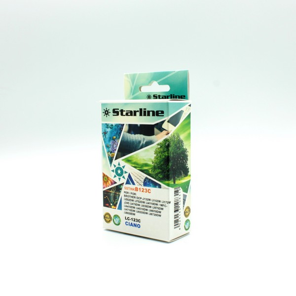STARLINE - CARTUCCIA INK - PER BROTHER - CIANO - LC123C  - 10ML SSTINKB123C