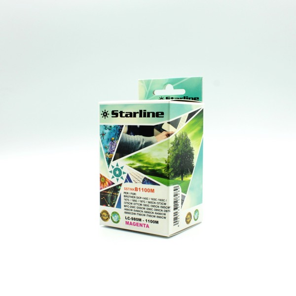 STARLINE - CARTUCCIA INK - PER BROTHER - MAGENTA - LC980MA - 16ML SSTINKB1100M
