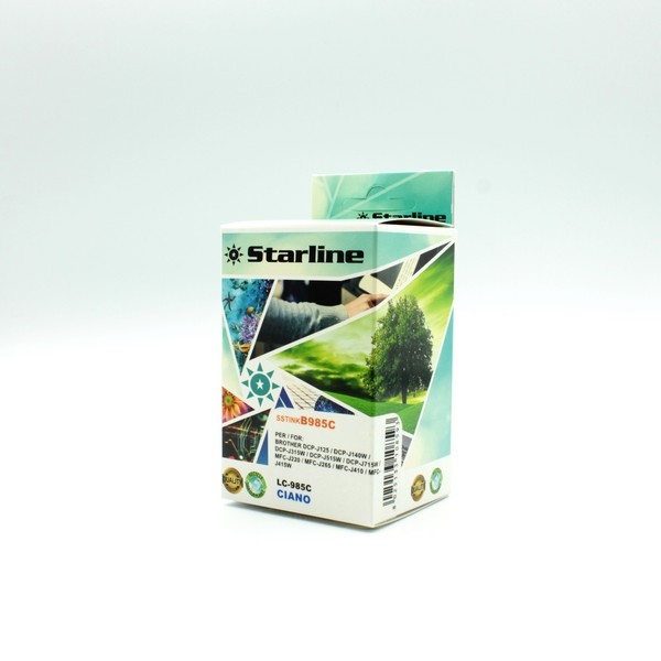 STARLINE - CARTUCCIA INK - PER BROTHER - CIANO - LC985CY - 15ML SSTINKB985C