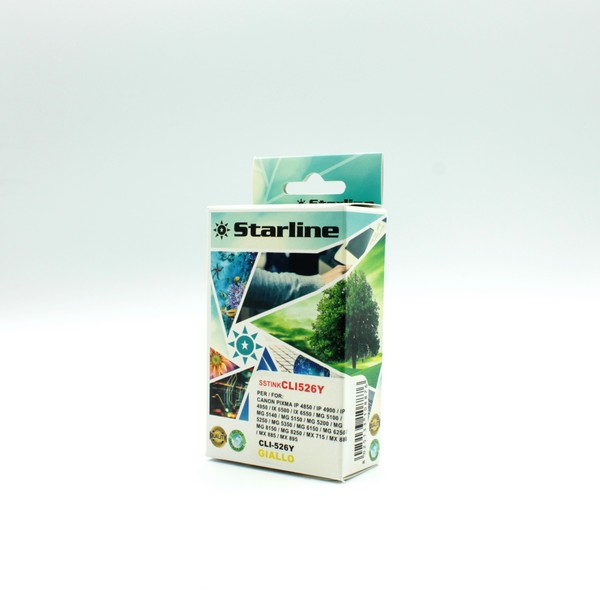 STARLINE - CARTUCCIA INK - PER CANON - GIALLO - CLI526 Y - 9ML SSTINKCLI526Y