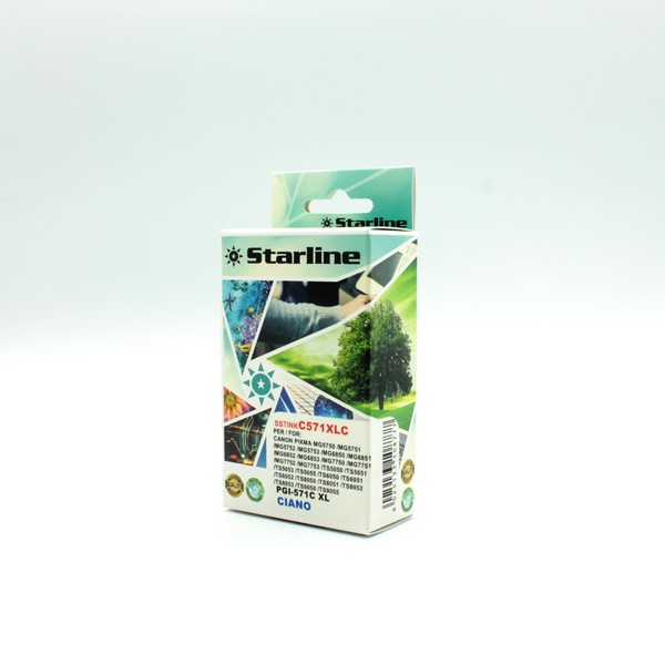 STARLINE - CARTUCCIA INK - PER CANON - CIANO - CLI571C - 12,4ML SSTINKC571XLC