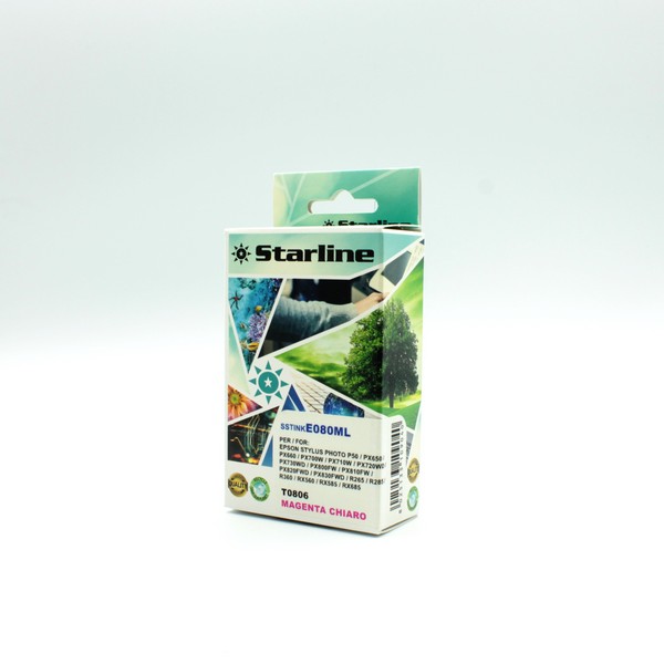 STARLINE - CARTUCCIA INK - PER EPSON - MAGENTA CHIARO - C13T080540 - 11,4ML SSTINKE080ML