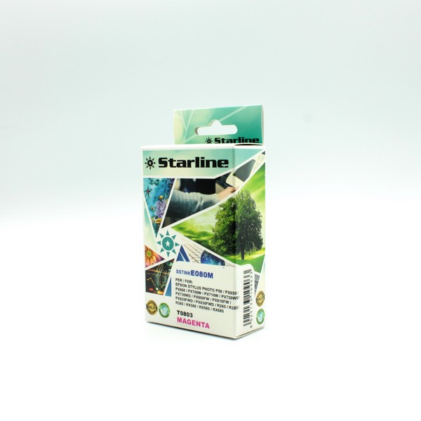 STARLINE - CARTUCCIA INK - PER EPSON - MAGENTA - C13T080440 - 11,4ML SSTINKE080M