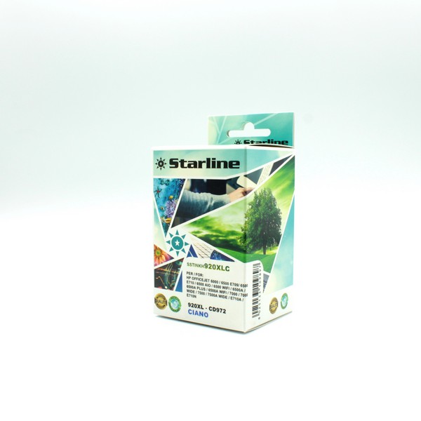 STARLINE - CARTUCCIA - INK CIANO PER PRINT C-HP N. 920 E 920XL CON CHIP SSTINKH920XLC