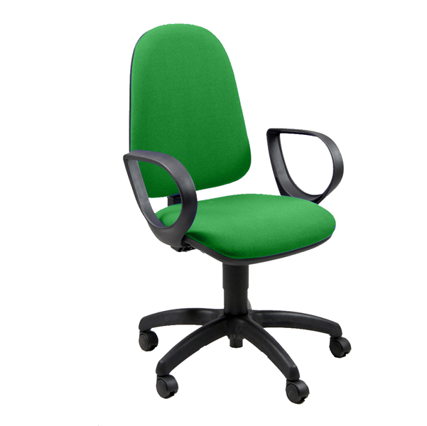 SEDIA OPERATIVA JUSB - CON RUOTE E BRACCIOLI - VERDE - UNISIT 73367