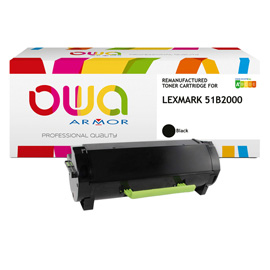 ARMOR TONER COMPATIBILE NERO PER LEXMARK 51B2000_2.500 PAG ARMK18133