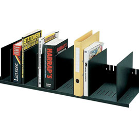 PORTARIVISTE - 10 SEPARATORI MOBILI - NERO - 80,2X27,5X21 CM - NERO - PAPERFLOW 61936