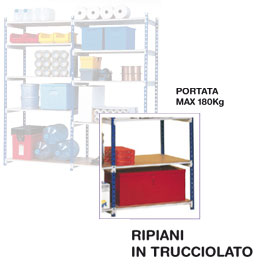 SET SCAFFALI - 5 RIPIANI - TRUCIOLATO - 100X35 CM - PAPERFLOW 64848
