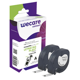 ARMOR NASTRO COMPATIBILE PLASTICA DYMO LETRATAG 12MMX4M BIANCO ARMK80005