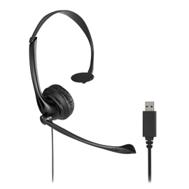 CUFFIE CLASSICHE MONO USB-A - CON MICROFONO E CONTROLLO DEL VOLUME - KENSINGTON 97382