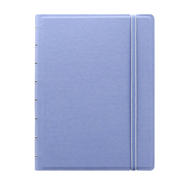 NOTEBOOK - CON ELASTICO - COPERTINA SIMILPELLE - A5 - 56 PAGINE - A RIGHE - BLU PASTELLO - FILOFAX 94810