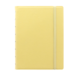 NOTEBOOK - CON ELASTICO - COPERTINA SIMILPELLE - A5 - 56 PAGINE - A RIGHE - GIALLO LIMONE - FILOFAX 94809