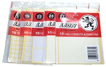 ETICHETTA ADESIVA 10FG. T 14 12X30 BIANCO LION (350)