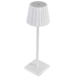 LAMPADA DA TAVOLO A LED - 10 X 10 X 38 CM - ALLUMINIO/PMMA - BIANCO - KING COLLECTION 96867