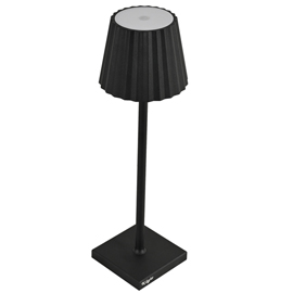 LAMPADA DA TAVOLO A LED - 10 X 10 X 38 CM - ALLUMINIO/PMMA - NERO - KING COLLECTION 96868