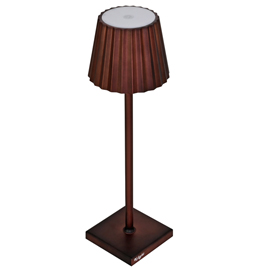 LAMPADA DA TAVOLO A LED - 10 X 10 X 38 CM - ALLUMINIO/PMMA - RUGGINE - KING COLLECTION 96869