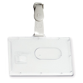 PORTABADGE RIGIDO POCKET - CLIP IN PLASTICA - 5,3X8,5 CM - FELLOWES 50096