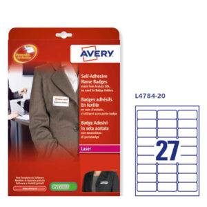 ETICHETTE X TESSUTO IN SETA ACETATA L4784-20FG (27ET-FG 63,5X29,6) AVERY 48969
