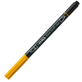 PENNARELLO AQUA BRUSH DUO -  PUNTE 2-4 MM - GIALLO CROMO SCURO - LYRA 85738