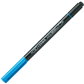 PENNARELLO AQUA BRUSH DUO - PUNTE 2-4 MM - AZZURRO - LYRA 85043