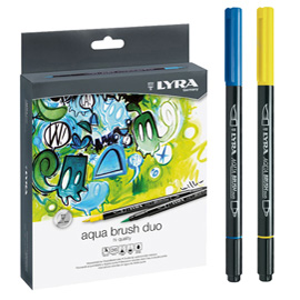 PENNARELLI AQUA BRUSH DUO - PUNTE 2-4 MM - COLORI ASSORTITI - ASTUCCIO 36 PEZZI 85057