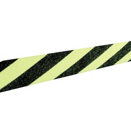 STRISCIA FOTOLUMINESCENTE ANTISCIVOLO - 5 X 8 CM - GIALLO/NERO 98280