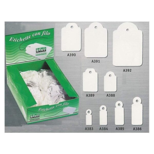 ETICHETTE CON FILO 500PZ LEBEZ 35226