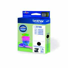 BROTHER - CARTUCCIA - NERO - LC221BK - 260 PAG BROLC221BK